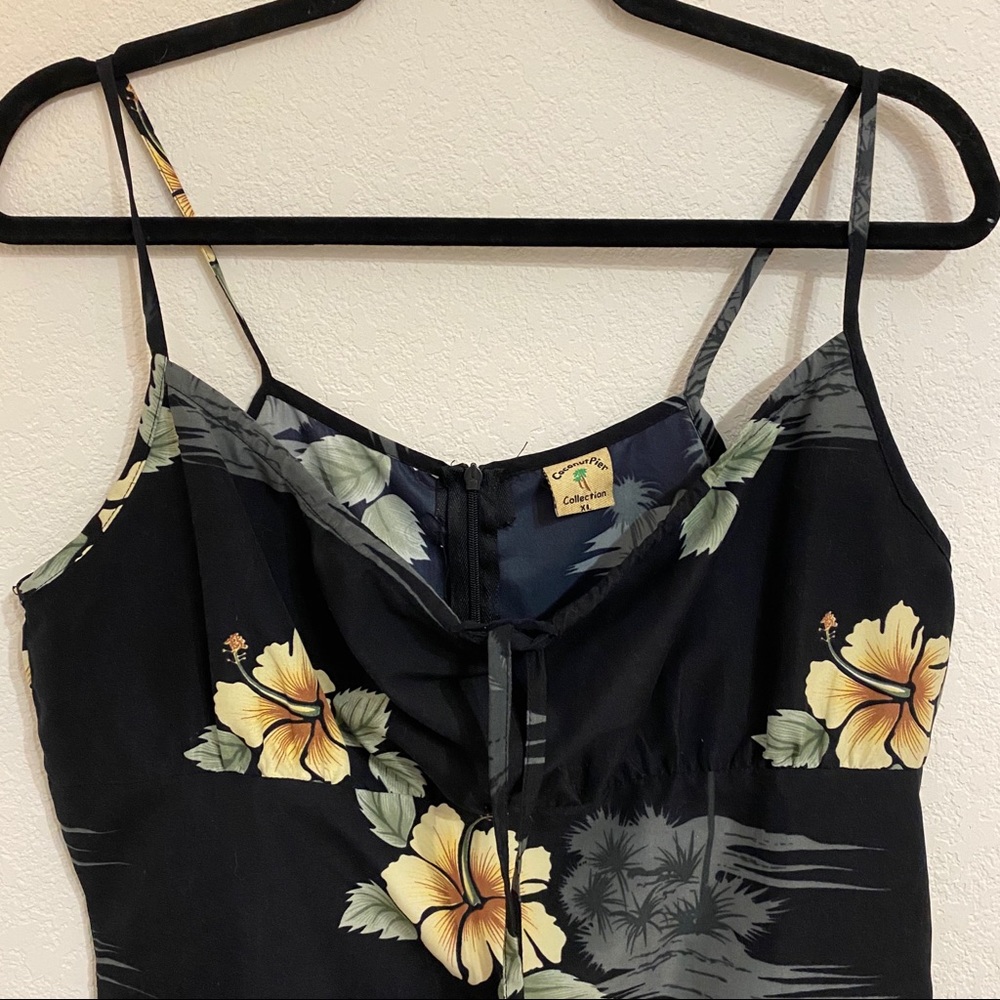 Hawaiian Flowered Strap Dress - Picture 2 of 5